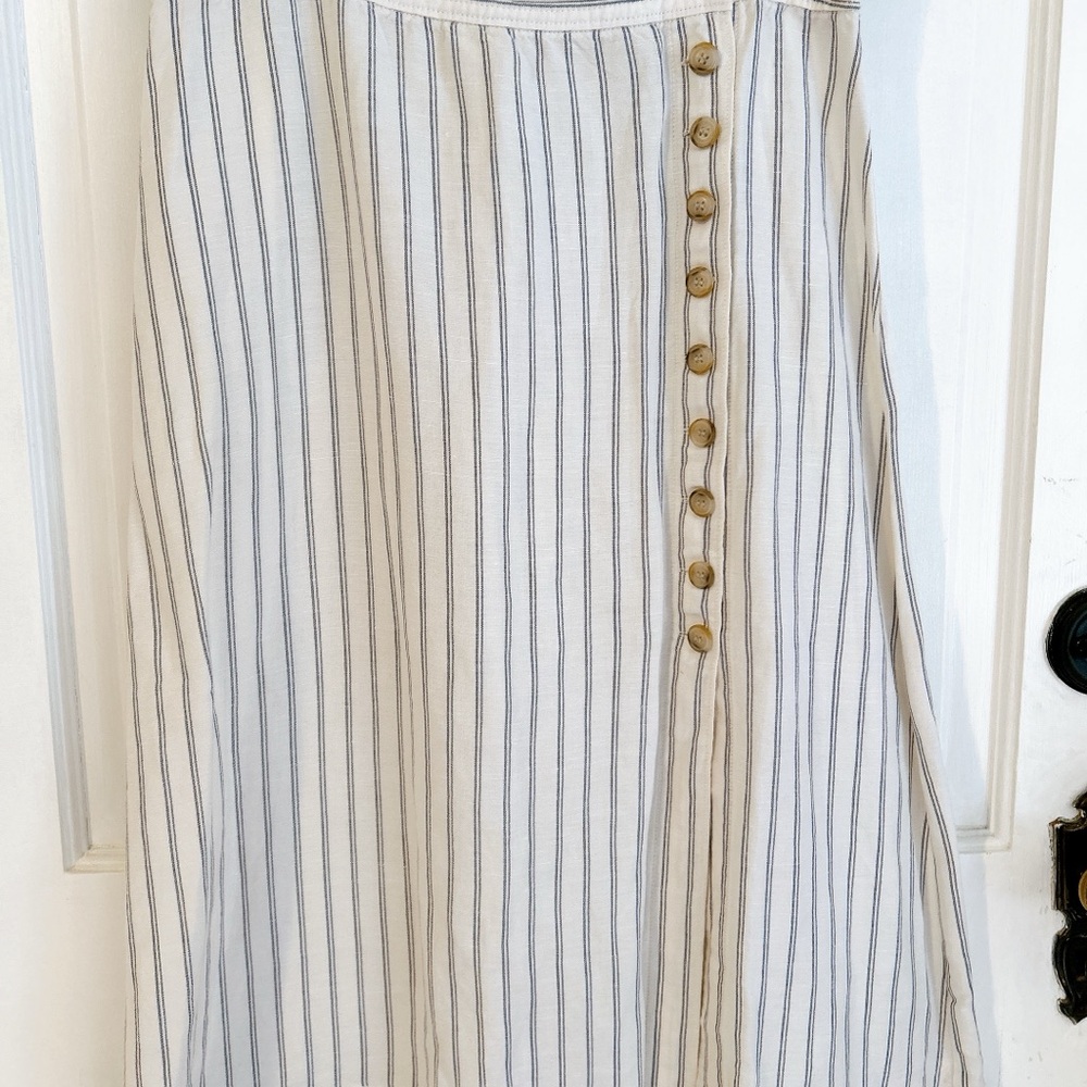Madewell Cream A-Line Midi Skirt Casual